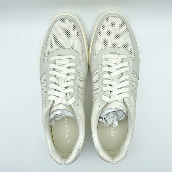 Cole Haan Men Grand Crosscourt Modern Sneakers US 10 White Ivory Tennis Shoe NIB - Picture 9 of 12
